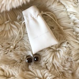 David Yurman Sterling Silver Smoky Quartz Earring